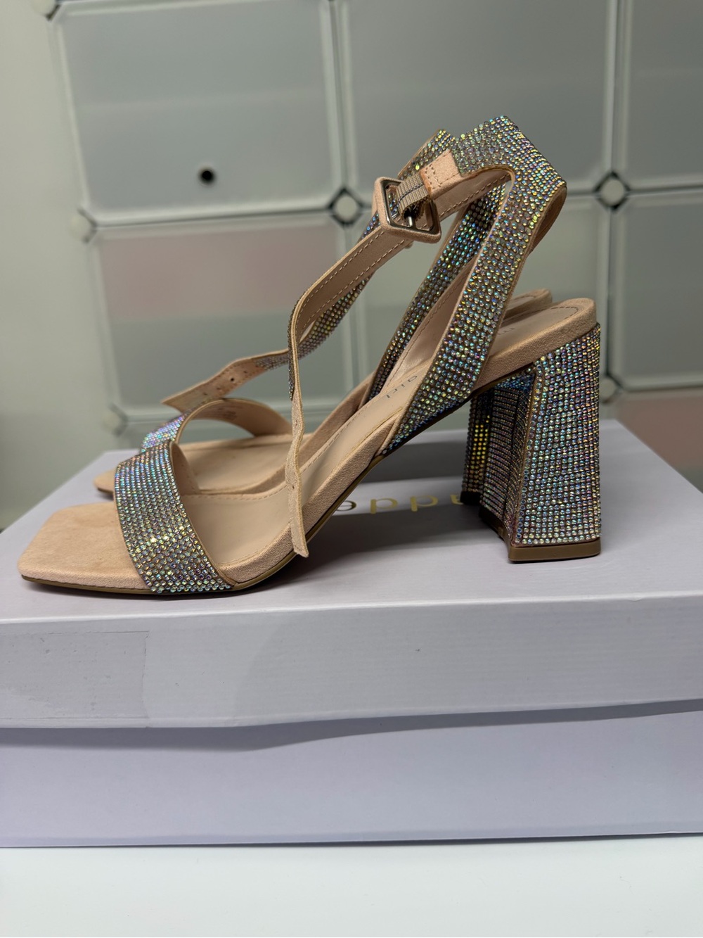 Madden Girl Rhinestone Block Heels - Picture 3 of 6